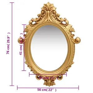 Ginn Oval Wall Mirror Gold