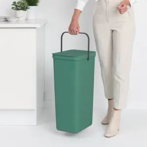 Brabantia Sort & Go Tall Fir Green Plastic Recycling bin - 40L Freestanding