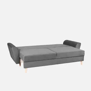 Sendi 3 Seater Sofa Bed with Storage - Grey