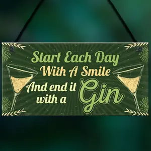 Red Ocean Novelty Gin Gifts For Women Hanging Home Bar Pub Sign Christmas Birthday Gift For Gin Lovers