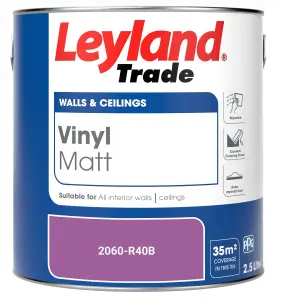 Leyland Trade Vinyl Matt Walls & Ceilings Emulsion Paint (2060-R40B) 2.5L