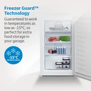 Beko QFS3682 Integrated Defrosting Freezer - White