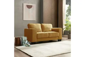 Jada 2 Seater Sofa, Mustard Boucle Fabric