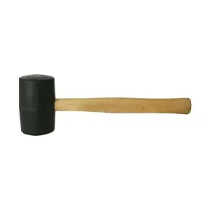 16oz Black Rubber Mallet Hardwood Shaft Camping Tent Pegs Woodwork