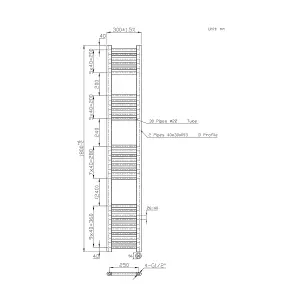 Right Radiators Prefilled Thermostatic Electric Heated Towel Rail Straight Ladder Warmer Rads - Chrome 1800x300 mm