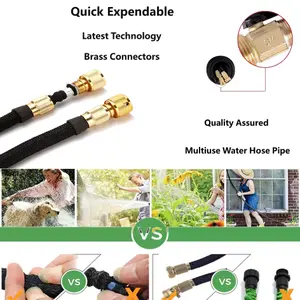 Expanding Garden Watering Hose Pipe - Automatically Expandable & Flexible Hosepipes - 200 FT