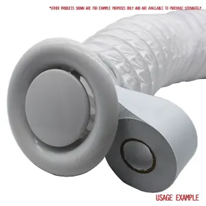 Kair Ducting Sealing Tape 50mm x 33 Metres Length White PVC Duct Tape