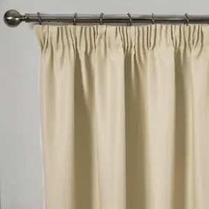 Pair of Thermal Ready Made Pencil Pleat Blackout Curtains