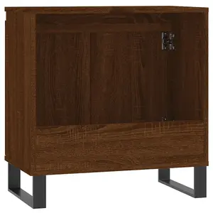 Berkfield Bathroom Cabinet Brown Oak 58x33x60 cm Engineered Wood