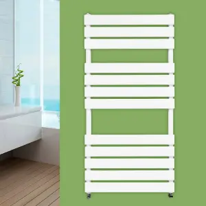 Nes Home 1200 X 600 mm White Flat Panel Towel Radiator