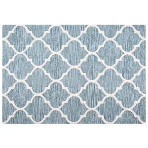 Wool Area Rug 140 x 200 cm Blue YALOVA