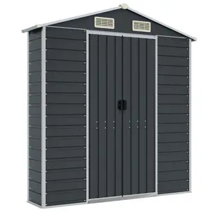 Brumit Garden Shed 191x300x198 cm Galvanised Steel Anthracite