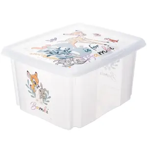 Keeeper Bambi Turn Around Stackable Box with Lid 24 Litre Transparent