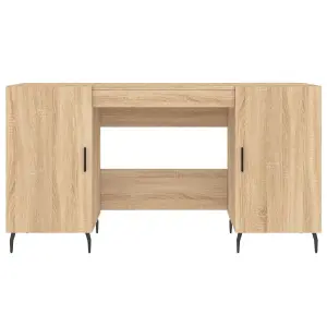 Berkfield Desk Sonoma Oak 140x50x75 cm Engineered Wood