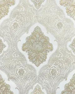 Rasch Ravella Damask Gold Wallpaper