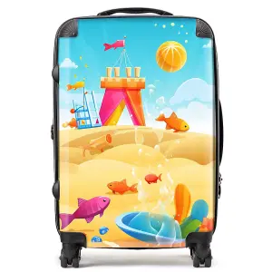 Fishes On A Beach Holiday Suitcase - Medium