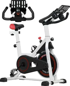 HOMCOM Upright Exercise Bike Indoor Training Cycling Machine Stationary Workout Bicycle W/ Adjustable Resistance Seat Handlebar LCD Display | Aosom UK