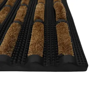 JVL Nimbus Rubber Coir Scraper Tuffscrape Doormat, 40x60cm