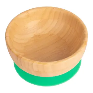 Tiny Dining - Children's Bamboo Suction Bowl - Green