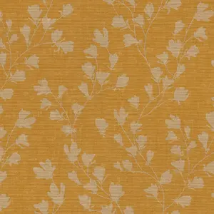 Galerie Fusion Yellow Floral Trail Motif Wallpaper