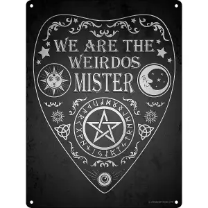 Grindstore We Are The Weirdos Mister Ouija Plaque Grey/White (One Size)