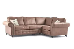 Furniture Stop - Oakland Faux Leather Corner Sofa