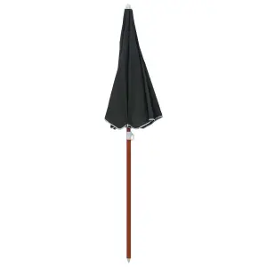 Berkfield Parasol with Steel Pole 180 cm Anthracite