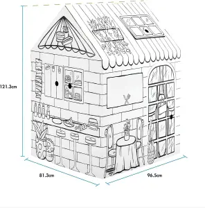 BANKERS BOX At Play Cardboard House Colour Your Own Childrens Playhouse Treats & Eats Playhouse