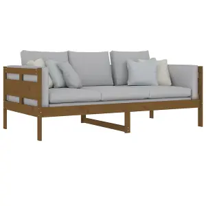 Berkfield Day Bed Honey Brown Solid Wood Pine 90x190 cm