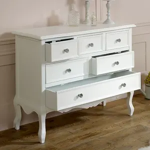 Melody Maison Large White Chest of Drawers - Victoria Range