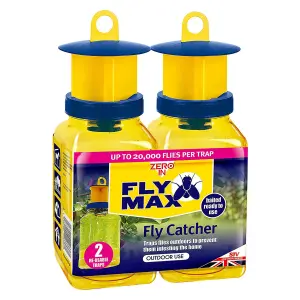 Fly Max Liquid Fly Traps & Bait Refills Outdoor Fly Max Catcher Baited Fly Trap