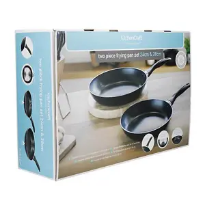 KitchenCraft Non Stick Frying Pan Set in Gift Box, 28cm & 24cm