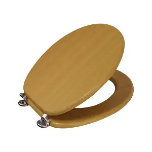 Showerdrape Oxford Beech Wooden Toilet Seat