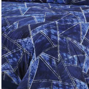 Jaxon Navy Blue Geometric Duvet Cover Set Fresh Modern Bedding