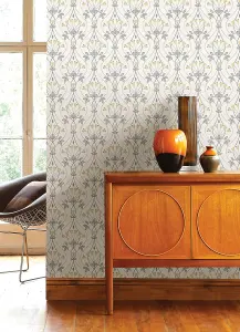 NuWallpaper NUS4986 Wilder Peel & Stick Wallpaper, Grey