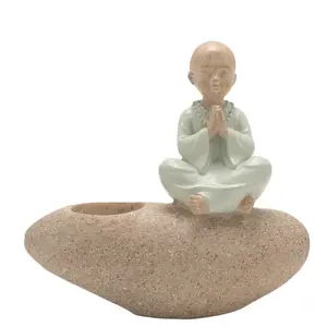 Juliana Buddha On Pebbles Candle Holder