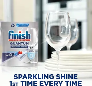 Finish Quantum Infinity Shine Dishwasher Tablets Bulk 120 Tabs Glass Protect - Pack of 4