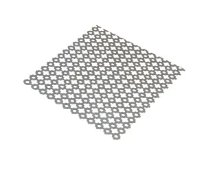 Silver effect Steel Perforated Sheet, (H)1000mm (W)500mm (T)1mm 2180g