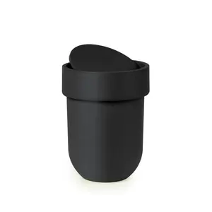 TOUCH Umbra Touch Trash Can with Lid, 1.6 Gallon (6L) Black