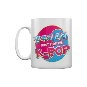 Grindstore Dont Stop The K Pop Mug White/Blue/Pink (One Size)