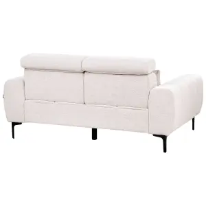 2 Seater Fabric Sofa Beige VEGAMO