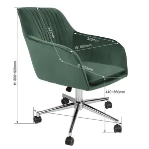 BRISEIS Swivel office chair - (Green)