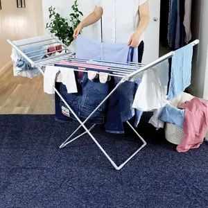 Foldable X-Frame Heated Airer With Cover