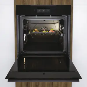 Haier Series 4 HWO60SM5T9BH Built-in Pyrolytic Single Pyrolytic Oven - Gloss black