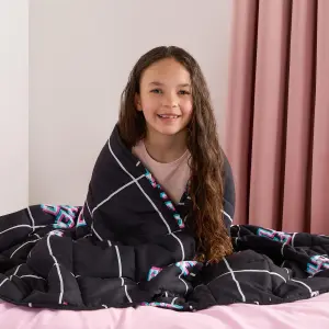 OHS Kids Gaming Weighted Blanket, Black - 3KG