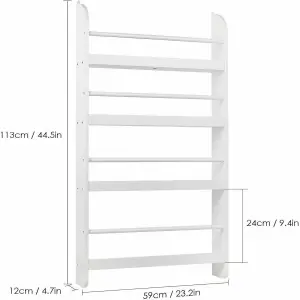 Wall Mounted Childrens Bookcase Kids Display Bookshelf Storage Unit Shelving Rack