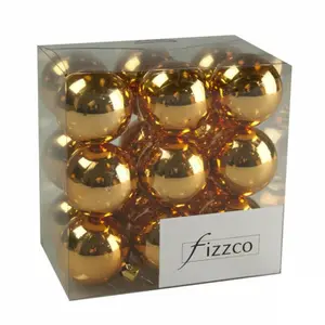 Luxury Shatterproof Ball Ornament (Set of 18) Rose Gold Shiny / 4cm H x 4cm W x 4cm D