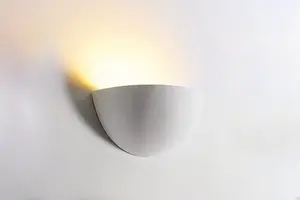 Luminosa Indoor Decorative Paintable Plaster Florina Wall Light IP20 For 1 x E14 Max 40W White