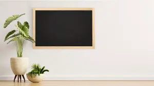 ALLboards Black chalkboard 70x50 cm natural wooden frame