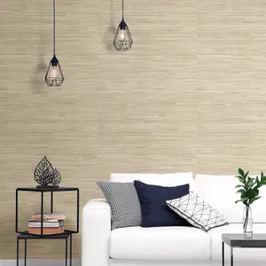 NuWallpaper SLW3409 Seagrass Natural Self Adhesive Wallpaper